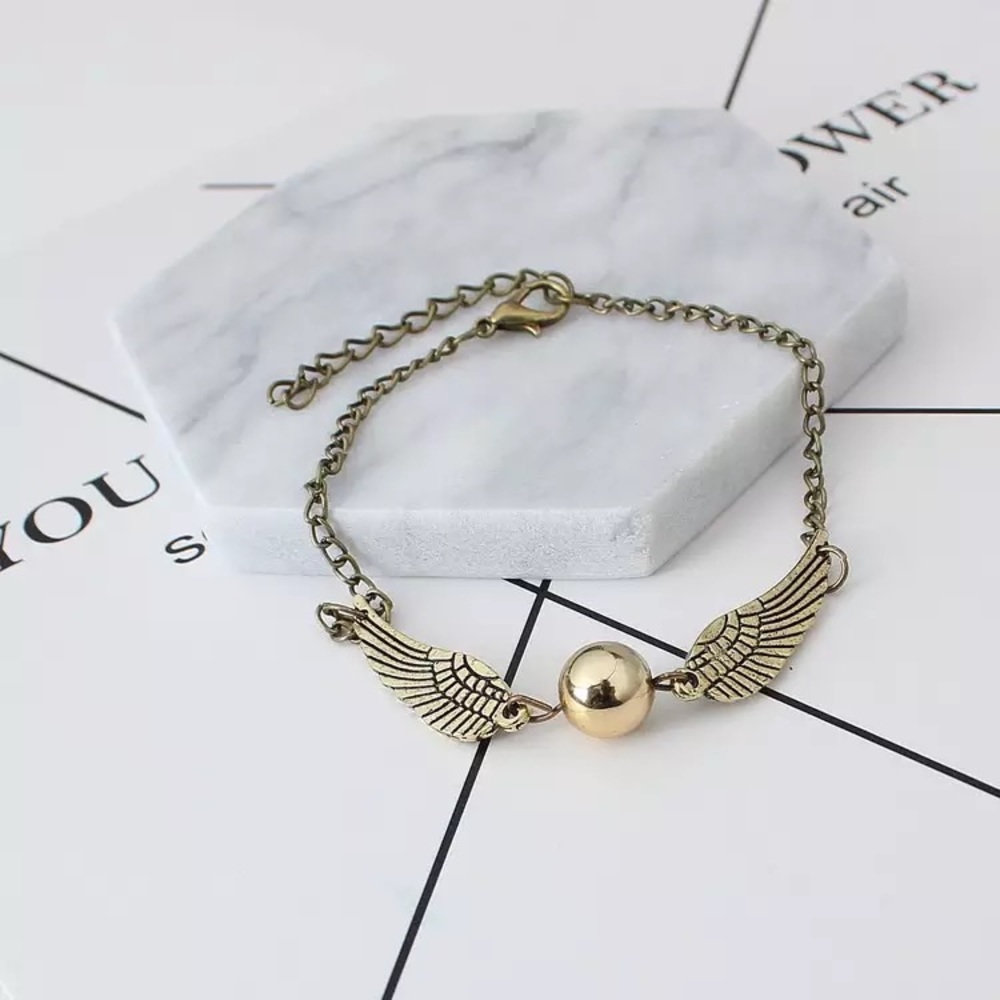 New vintage gold angel wing bracelet